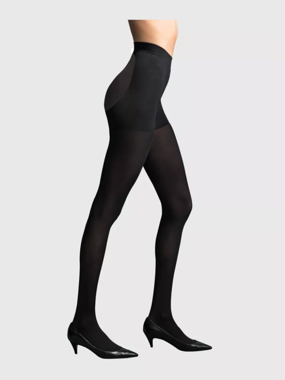 L'eggs Women's 60 Denier 360 Contour Opaque Tights - Black Small